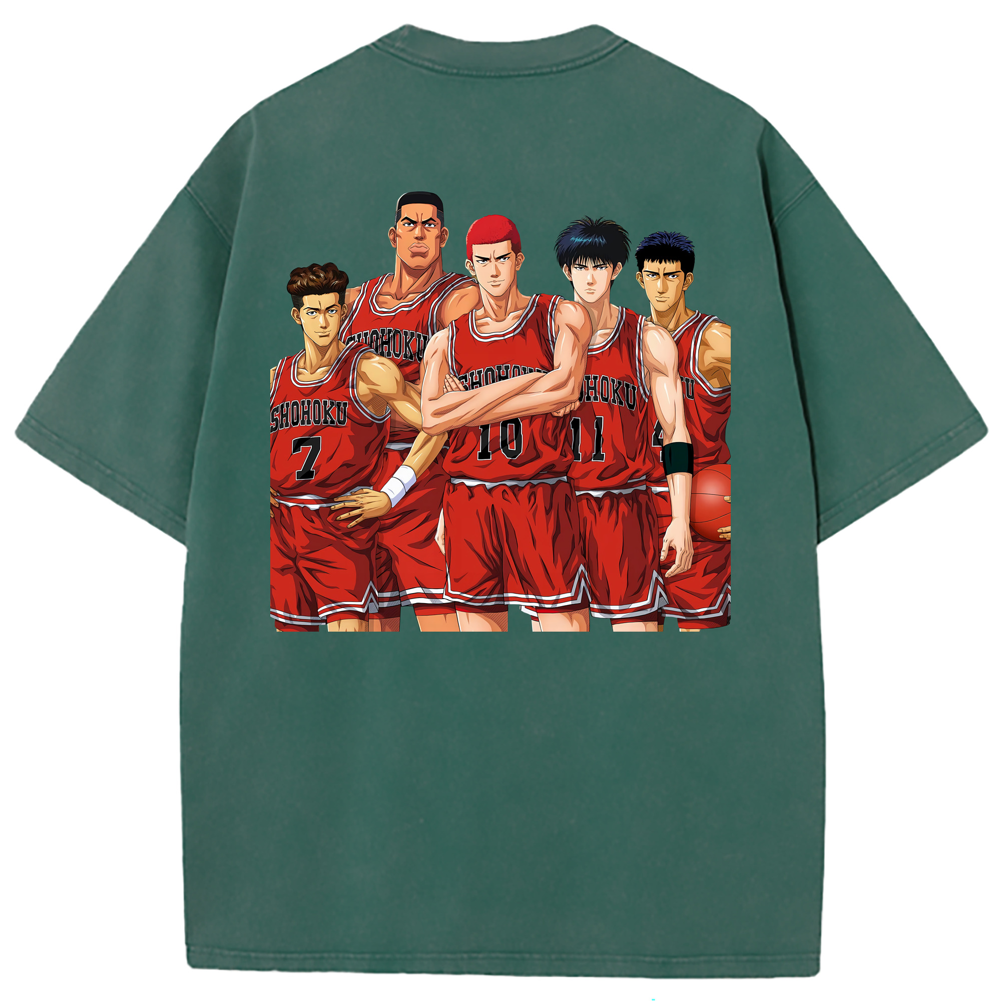 （画像用） SLAM DUNK／スラムダンク 綿100% ヴィンテージ風 半袖Tシャツ（背面プリント）